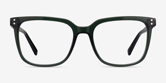 Amia Crystal Green AcetateEyeglass Frames from EyeBuyDirect, Front View