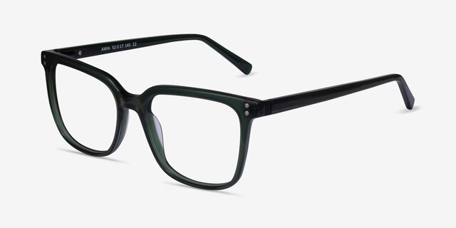 Amia Crystal Green AcetateEyeglass Frames from EyeBuyDirect, Angle View
