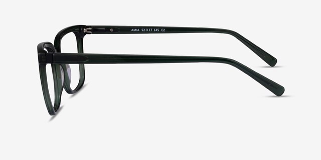 Amia Crystal Green AcetateEyeglass Frames from EyeBuyDirect, Side View