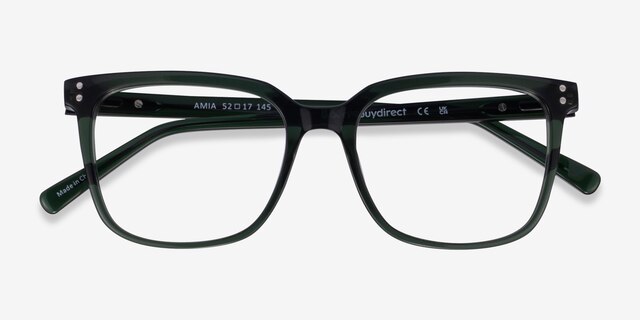 Amia Crystal Green AcetateEyeglass Frames from EyeBuyDirect, Closed View