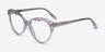 Cara Clear Crystal AcetateEyeglass Frames from EyeBuyDirect, Angle View