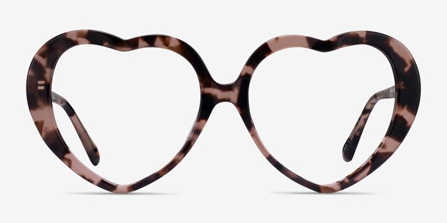 Suki Pink Tortoise AcétateMontures de lunettes de vue d'EyeBuyDirect, Vue de Face