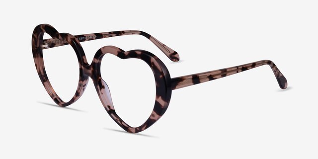 Suki Pink Tortoise AcétateMontures de lunettes de vue d'EyeBuyDirect, Vue d'Angle