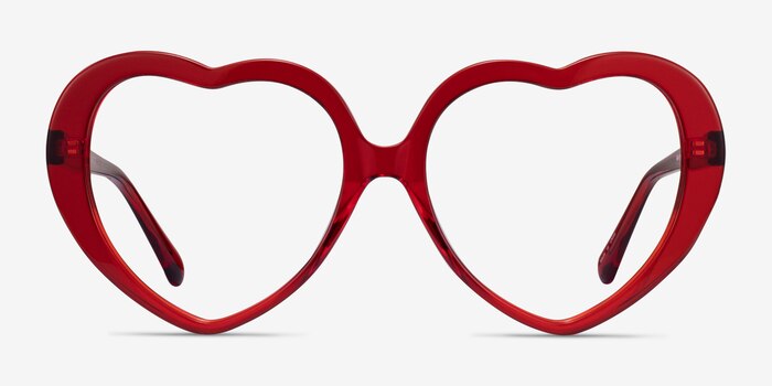 Suki Crystal Red Acetate Eyeglass Frames from EyeBuyDirect