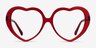 Suki Crystal Red AcetateEyeglass Frames from EyeBuyDirect, Front View
