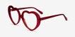 Suki Crystal Red AcetateEyeglass Frames from EyeBuyDirect, Angle View