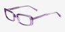 Anita Crystal Purple AcetateEyeglass Frames from EyeBuyDirect, Angle View