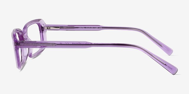 Anita Crystal Purple AcetateEyeglass Frames from EyeBuyDirect, Side View