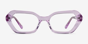 Lucille Cat Eye Crystal Mauve Glasses for Women