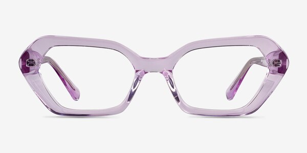 Lucille Crystal Mauve Acétate Montures de lunettes de vue