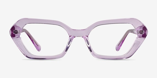 Lucille Crystal Mauve AcetateEyeglass Frames from EyeBuyDirect, Front View