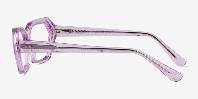 Lucille Crystal Mauve AcetateEyeglass Frames from EyeBuyDirect, Side View