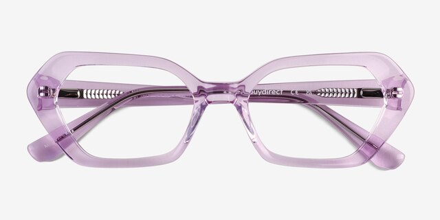 Lucille Crystal Mauve AcetateEyeglass Frames from EyeBuyDirect, Closed View