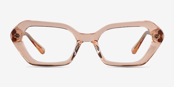 Lucille Crystal Light Orange Acétate Montures de lunettes de vue