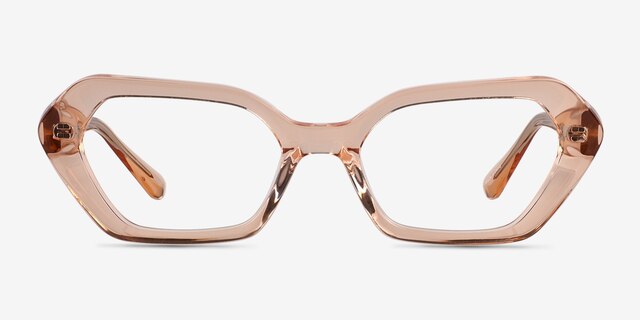 Lucille Crystal Light Orange AcetateEyeglass Frames from EyeBuyDirect, Front View