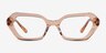 Lucille Crystal Light Orange AcetateEyeglass Frames from EyeBuyDirect, Front View