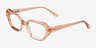 Lucille Crystal Light Orange AcetateEyeglass Frames from EyeBuyDirect, Angle View