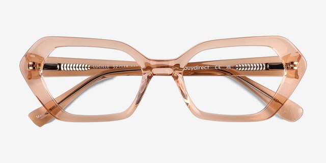 Lucille Crystal Light Orange AcetateEyeglass Frames from EyeBuyDirect, Closed View