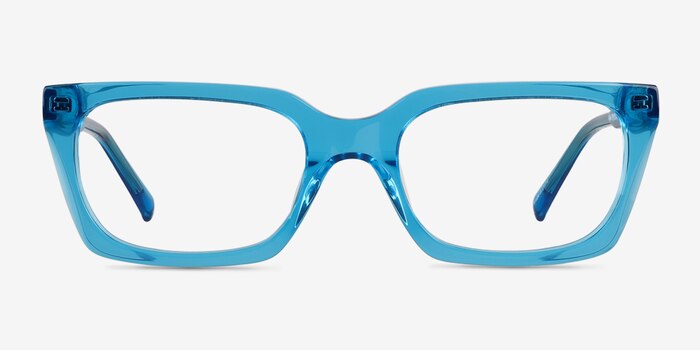 Petula Crystal Fluo Blue Acetate Eyeglass Frames from EyeBuyDirect