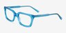 Petula Crystal Fluo Blue AcetateEyeglass Frames from EyeBuyDirect, Angle View
