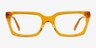Petula Crystal Orange AcetateEyeglass Frames from EyeBuyDirect, Front View