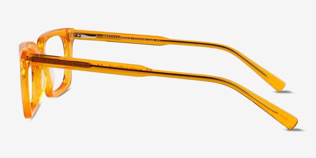 Petula Crystal Orange AcetateEyeglass Frames from EyeBuyDirect, Side View