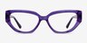Faye Crystal Purple AcetateEyeglass Frames from EyeBuyDirect, Front View