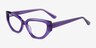 Faye Crystal Purple AcetateEyeglass Frames from EyeBuyDirect, Angle View