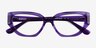 Faye Crystal Purple AcetateEyeglass Frames from EyeBuyDirect, Closed View