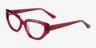 Faye Crystal Dark Pink AcetateEyeglass Frames from EyeBuyDirect, Angle View