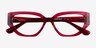 Faye Crystal Dark Pink AcetateEyeglass Frames from EyeBuyDirect, Closed View
