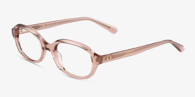 Patti Crystal Beige AcetateEyeglass Frames from EyeBuyDirect, Angle View