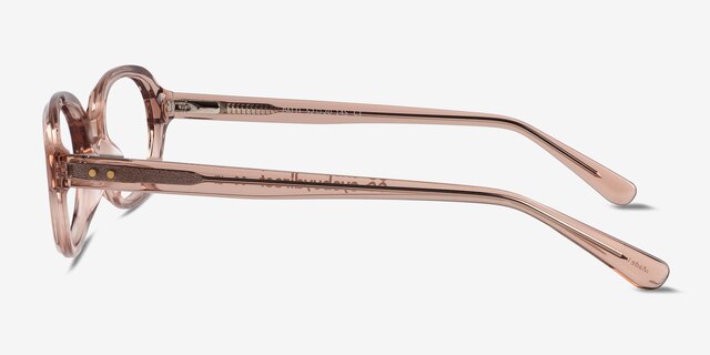 Patti Crystal Beige AcetateEyeglass Frames from EyeBuyDirect, Side View