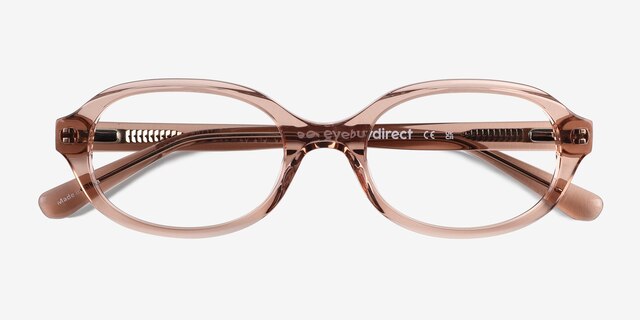 Patti Crystal Beige AcetateEyeglass Frames from EyeBuyDirect, Closed View