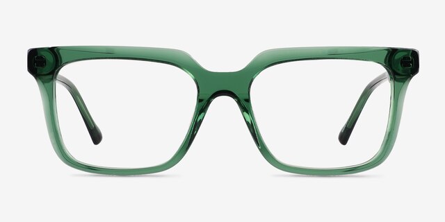 Sandie Crystal Green AcetateEyeglass Frames from EyeBuyDirect, Front View