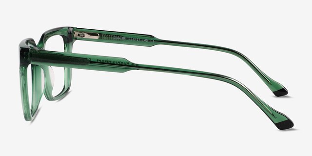 Sandie Crystal Green AcetateEyeglass Frames from EyeBuyDirect, Side View