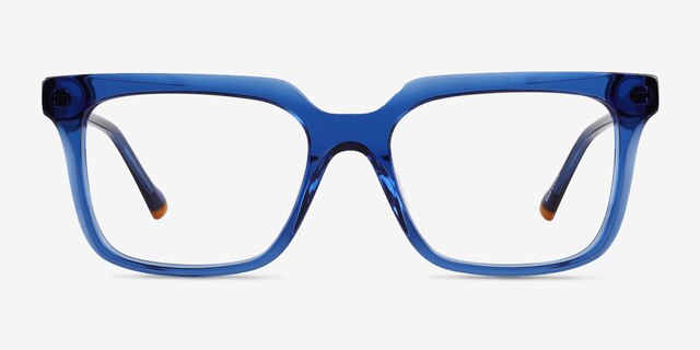Sandie Crystal Dark Blue AcetateEyeglass Frames from EyeBuyDirect, Front View