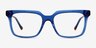 Sandie Crystal Dark Blue AcetateEyeglass Frames from EyeBuyDirect, Front View