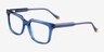 Sandie Crystal Dark Blue AcetateEyeglass Frames from EyeBuyDirect, Angle View