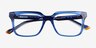 Sandie Crystal Dark Blue AcetateEyeglass Frames from EyeBuyDirect, Closed View