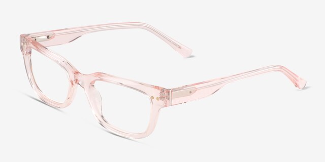 Liz Crystal Nude AcetateEyeglass Frames from EyeBuyDirect, Angle View