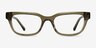 Liz Crystal Kahki AcetateEyeglass Frames from EyeBuyDirect, Front View