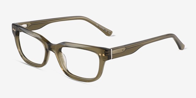 Liz Crystal Kahki AcetateEyeglass Frames from EyeBuyDirect, Angle View