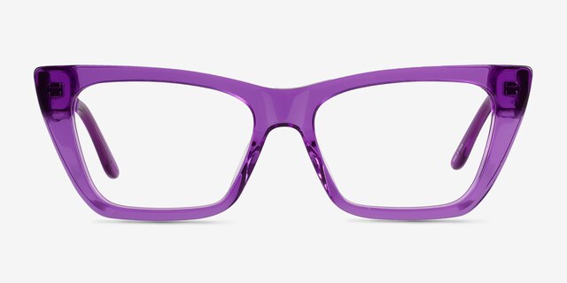 Celia Crystal Purple AcetateEyeglass Frames from EyeBuyDirect, Front View