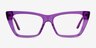 Celia Crystal Purple AcetateEyeglass Frames from EyeBuyDirect, Front View