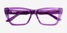 Celia Crystal Purple AcetateEyeglass Frames from EyeBuyDirect, Closed View