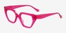 Dionne Crystal Fushia Pink AcetateEyeglass Frames from EyeBuyDirect, Angle View