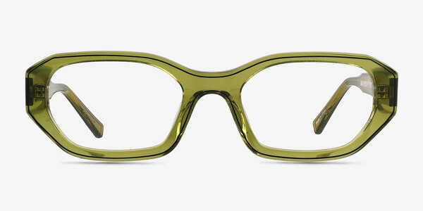 Nina Crystal Olive Green Acétate Montures de lunettes de vue