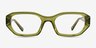 Nina Crystal Olive Green AcetateEyeglass Frames from EyeBuyDirect, Front View