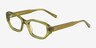 Nina Crystal Olive Green AcetateEyeglass Frames from EyeBuyDirect, Angle View